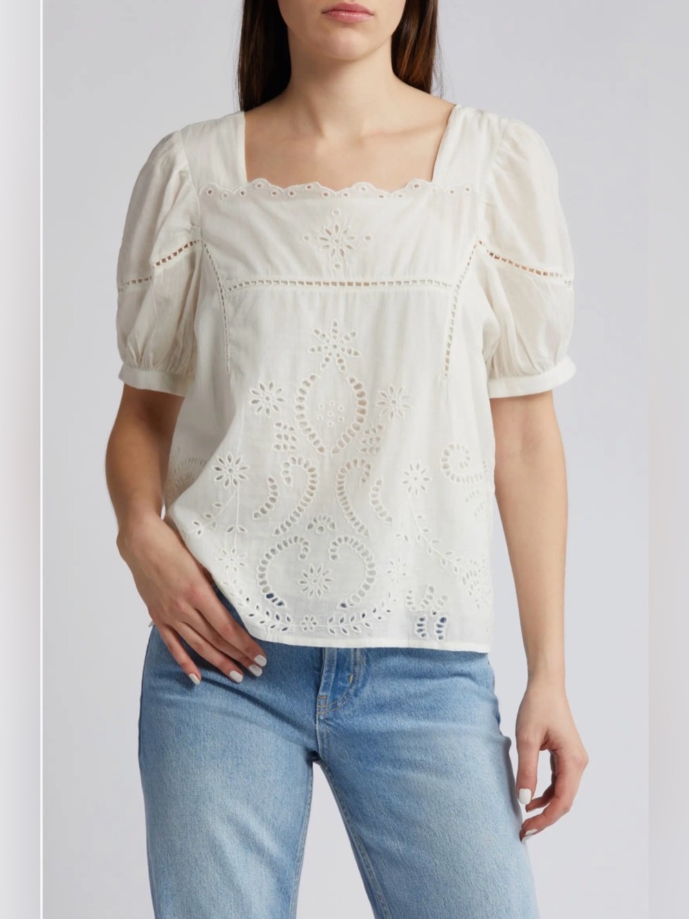 Cleobella Maribel Blouse Ivory size S